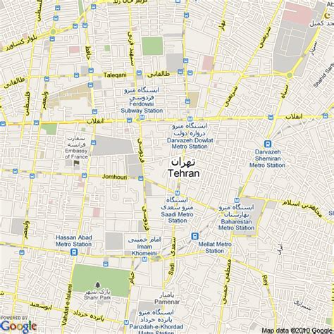 Tehran Map - Iran