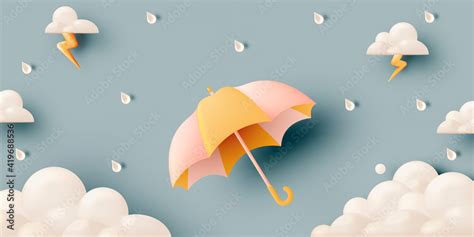 Cute umbrella for monsoon season Stock Vector | Adobe Stock