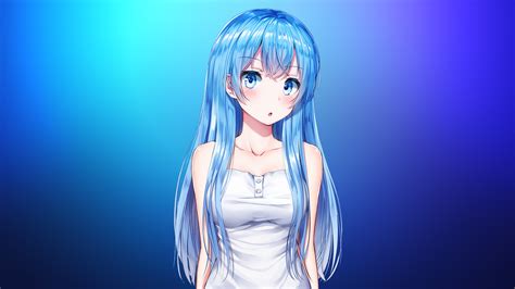 Anime Girl Aqua Blue 4k Wallpaper,HD Anime Wallpapers,4k Wallpapers,Images,Backgrounds,Photos ...