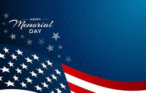 Memorial Day with American Flag and Star Background 2180771 Vector Art ...