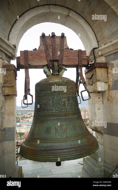 Old bells of the Leaning Tower of Pisa Tuscany Italy Stock Photo - Alamy