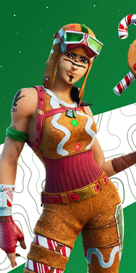 1080x2160 Gingerbread Raider Outfit Fortnite One Plus 5T,Honor 7x,Honor ...