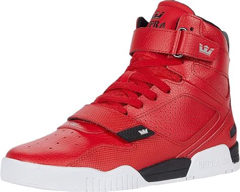 Supra Men's Hi-Top Trainers, Red Red Black White 662, 6: Buy Online at ...