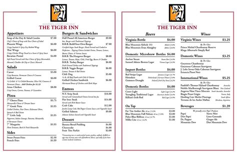 Tiger Inn Menu | The new menu design for The Tiger Inn at Ha… | Flickr