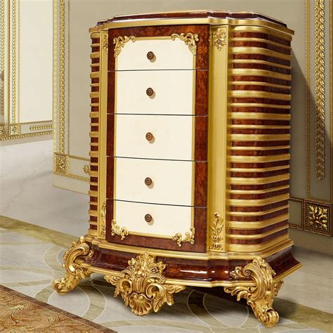 Classic Antique White & Gold Solid Wood Chest Homey Design HD-903 – buy ...