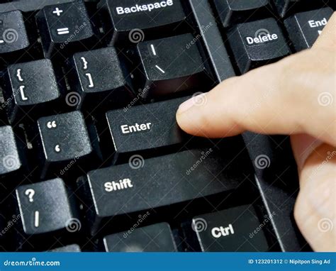 Computer Keyboard Enter Button with Enter Stock Photo - Image of ...