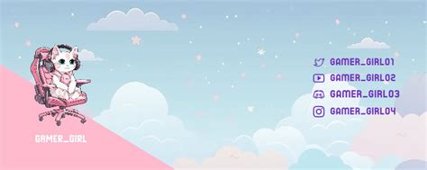 Placeit - Kawaii Twitch Profile Banner Generator With an Adorable Gamer Cat