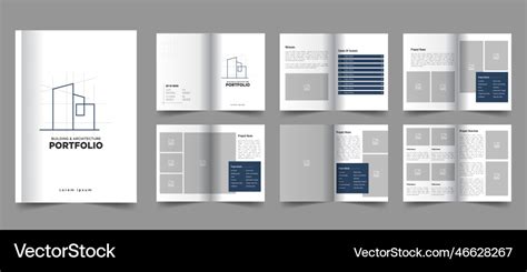 Architecture portfolio template design Royalty Free Vector