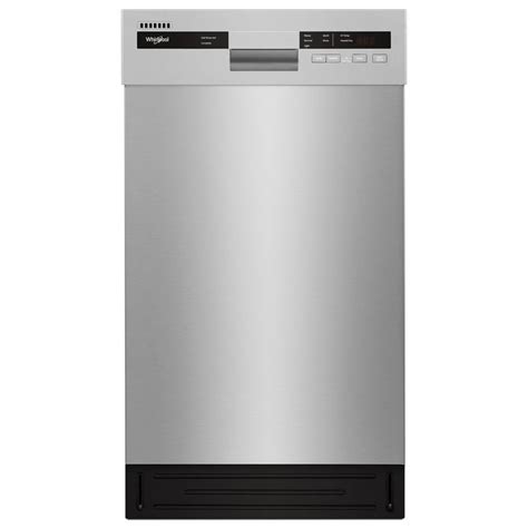 Whirlpool 50-Decibel Built-in Dishwasher (Stainless Steel) (Common: 18 Inch; Actual: 17.625-in ...