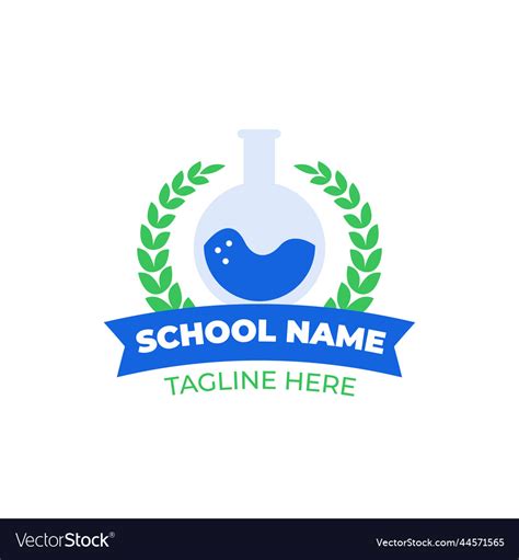 Hand drawn high school logo design Royalty Free Vector Image