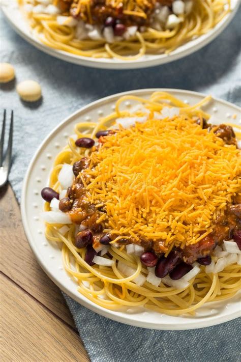 Homemade Cincinnati Chili Spaghetti Stock Photo - Image of background ...