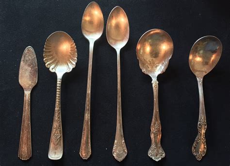 Collection of Six Silver Plate Spoons -- Antique Price Guide Details Page