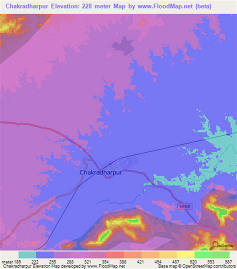 Elevation of Chakradharpur,India Elevation Map, Topography, Contour