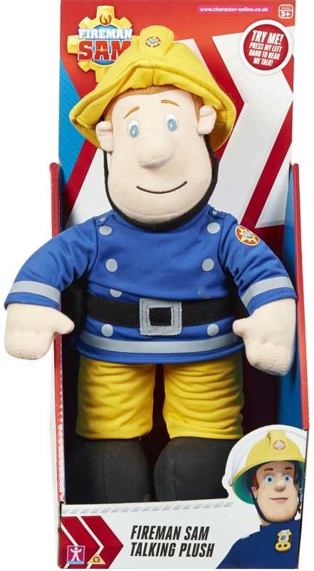 Fireman Sam Beanie Plush Figure 4 Pack 10 25cm Soft Toys Elvis Tom & Norman Sam Plush Figures ...