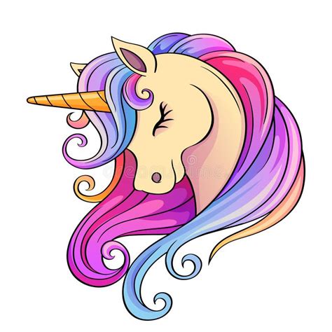 Cute Cartoon Vector Rainbow Unicorn Standing Isolated Stock Vector ...