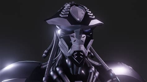 3D model Cyberpunk Ninja Black Armor VR / AR / low-poly | CGTrader