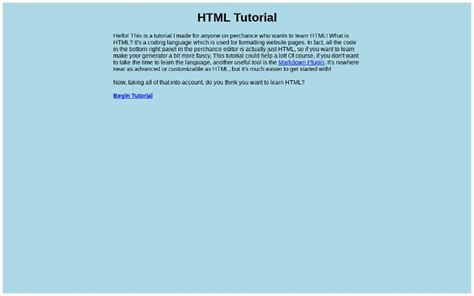 HTML Tutorial ― Perchance Generator