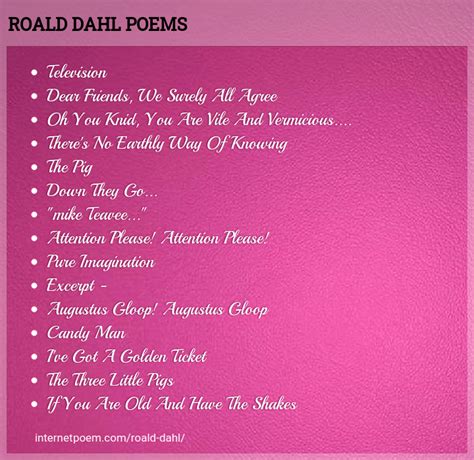 Roald Dahl Poems