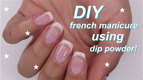 DIY french manicure tutorial using DIP powder! - YouTube