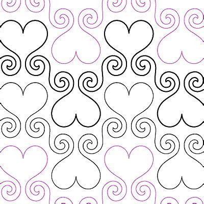 Hearts Abound - Digital - Quilts Complete - Longarm Continuous Line ...