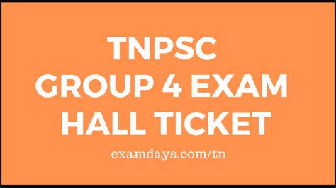 TNPSC Group 4 Exam Hall Ticket 2022 Exam Date Admit Card tnpsc.gov.in