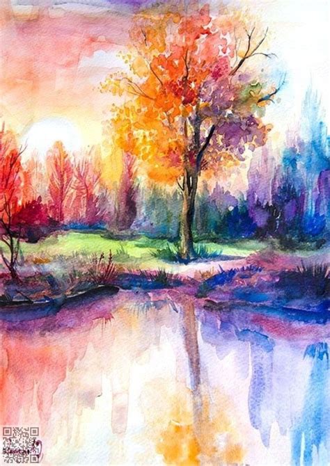 Watercolor Nature Scene at PaintingValley.com | Explore collection of Watercolor Nature Scene