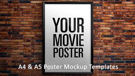 A4 & A5 Poster Mockups - 22+ Free Templates for Designers