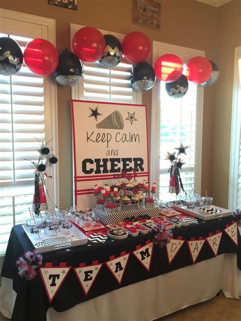 Cheerleading Cheer Party Party Ideas | Photo 2 of 12 | Cheer party, Cheer decorations, Cheer ...