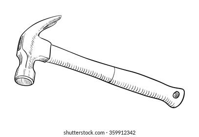 Hammer Drawing Illustration Stock Vector (Royalty Free) 359912342 | Shutterstock