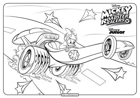 Mickey and the Roadster Racers Daisy Coloring Page - Free Printable Coloring Pages for Kids