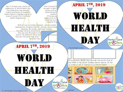 World Health Day. Activities & Worksheets | World health day, Teaching resources, Health day