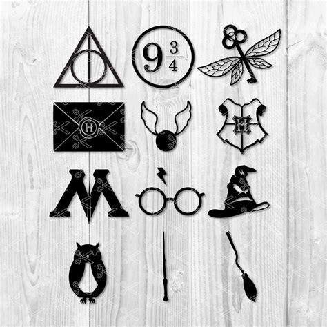 Harry Potter Symbols Art, Harry Potter Stencils, Tatto Harry Potter, Harry Potter Decal, Harry ...