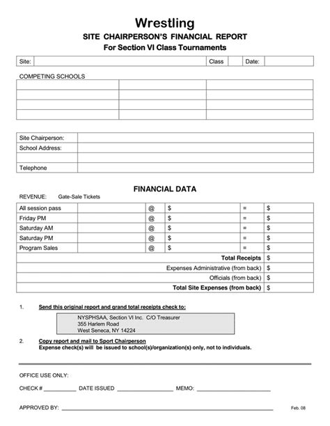 FINANCIAL REPORT template in Word and Pdf formats