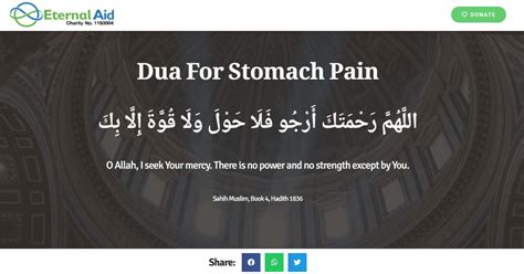 Dua For Stomach Pain - Eternal Aid Charity