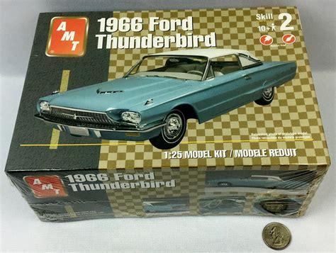 Lot - 2003 AMT 1966 Ford Thunderbird 1/25 Scale Model Kit SEALED