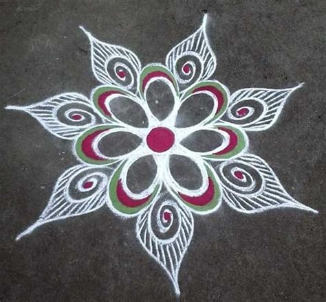 Simple and easy rangoli designs images for diwali | simple pongal kolam/rangoli designs with ...