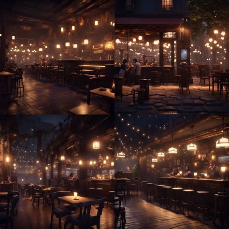 Captivating and unique nighttime café scene - AI Generated Artwork - NightCafe Creator