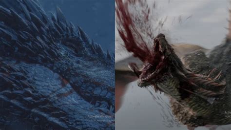 Rhaegal & Viserion Death Scenes | Both Dragons Death Scenes - Game of ...