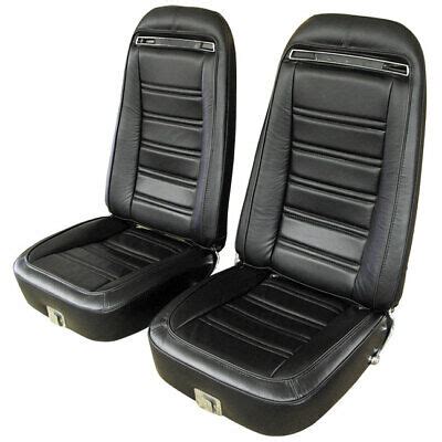 C3 Corvette 100% Leather Black Seat Covers ANY COLOR 1972-1974 | eBay