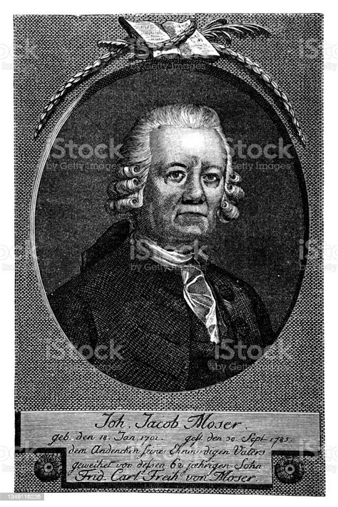 Johann Jacob Moser 1701 1785 A German Professor Of Constitutional Law Stock Illustration ...