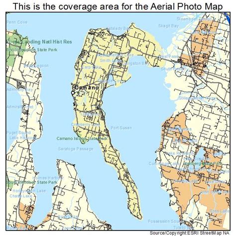 Aerial Photography Map of Camano, WA Washington