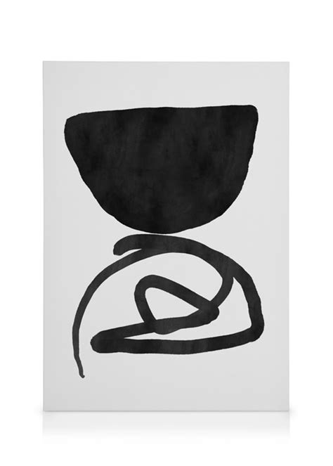 Black Abstract Shapes No2 Canvas - Black shapes abstract - desenio.com