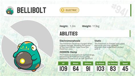 #0939 Bellibolt - Pokecharms PokéDex