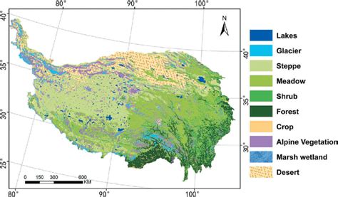 Vegetation type maps based on the Vegetation Map of China. | Download ...