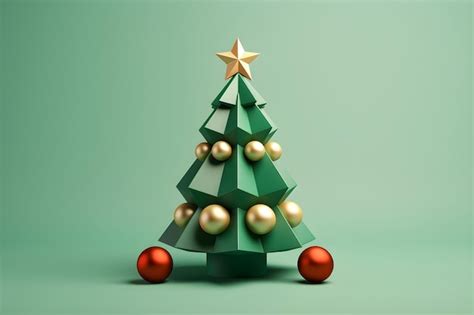 Premium AI Image | 3D christmas tree wallpaper