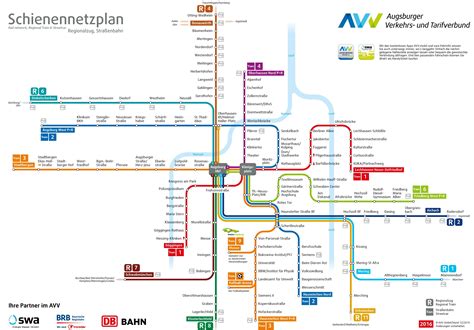 Augsburg rail map - Ontheworldmap.com