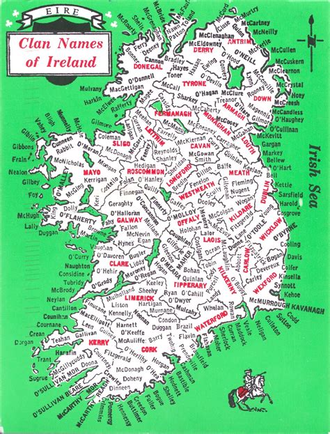 Map of clan names of Ireland. | Ireland map, Genealogy ireland, Genealogy