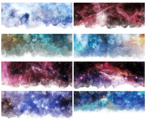 16 PNG Space. Galaxy Borders Digital Pack Instant Download - Etsy UK