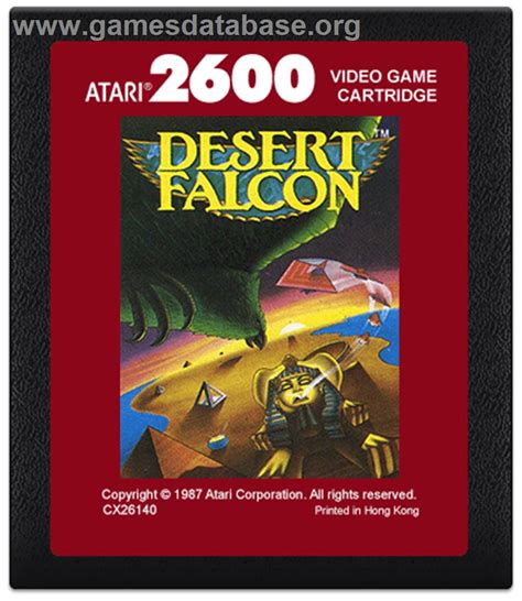 Desert Falcon - Atari 2600 - Artwork - Cartridge