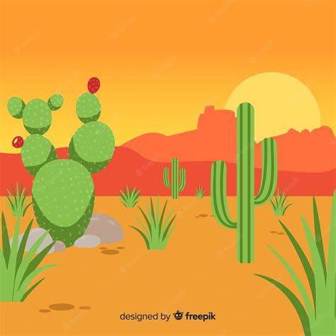 Free Vector | Desert cactus illustration